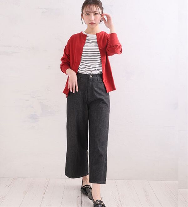 A HAPPY MARILYN（アハッピーマリリン）の「【Ｍ～７Ｌ】【選べる丈】【夏でも穿きたい】美脚＆美尻が叶う 優勝！ 着痩せ ワイドパンツ（ワイドパンツ・ガウチョ）」｜詳細画像