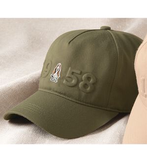 「＜ハッシュパピー＞ツイルキャップ（メンズ帽子）」｜カーキ