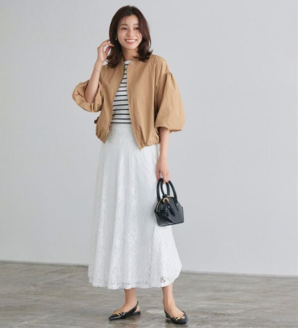 Pierrot（ピエロ）の「【ネックが選べる】テレコリブカットソー（カットソー）」｜詳細画像