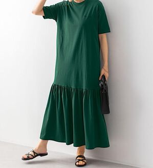 BELLUNA（ベルーナ）の「【ｃｈａｍｐｉｏｎ】ギャザーワンピース【UNDOVE】（その他ワンピース）」｜グリーン