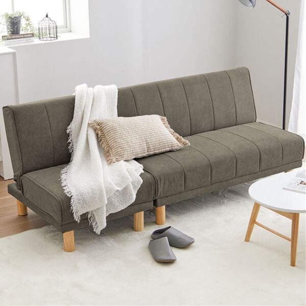 iellio（イエリオ）の「４ＷＡＹスタイリッシュソファベッド＜リクライニングソファ・カウチソファ・オットマンソファ・２人掛け・３人掛け・新生活＞（ソファ）」｜チャコール（はっ水機能付）