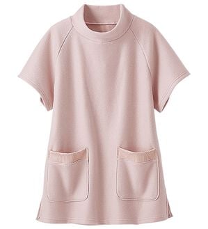 BELLUNA（ベルーナ）の「毎日着られる！快適フリース　ポンチョベスト（ベスト）」｜グレイッシュピンク