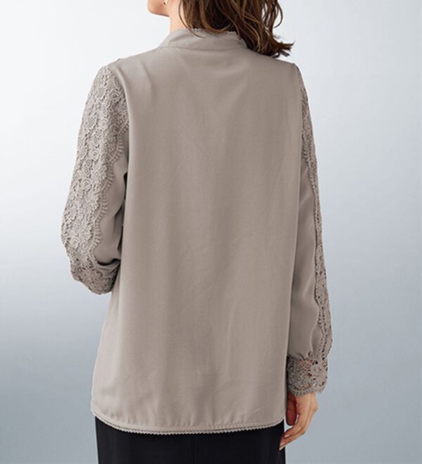 BELLUNA（ベルーナ）の「ケミカルレース使い立衿デザインブラウス（ブラウス）」｜詳細画像