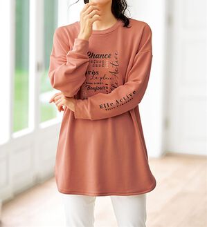 ELLE Active＞ふんわり素材ロゴチュニック - ベルーナ【公式】