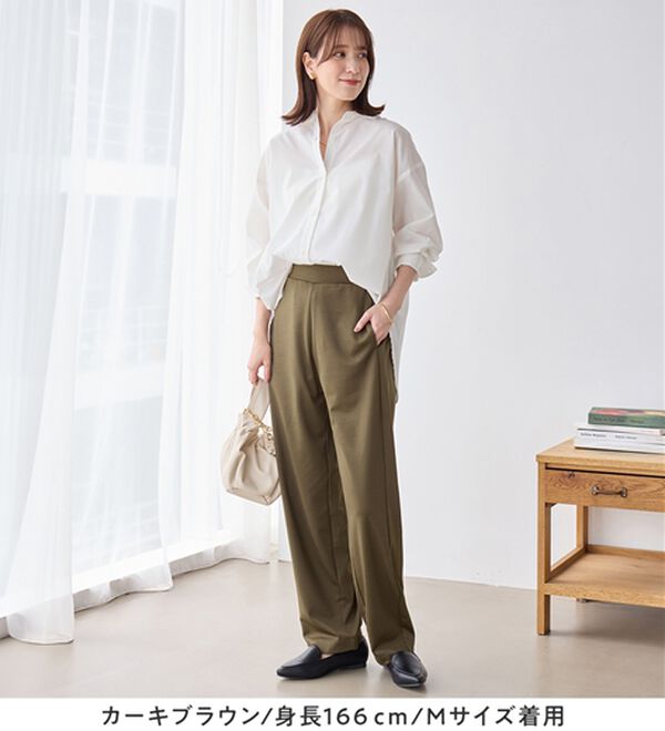 Viola e Viola（ヴィオラ エ ヴィオラ）の「【細見え体型カバー】楽ちん美脚パンツ（フルレングスパンツ）」｜詳細画像