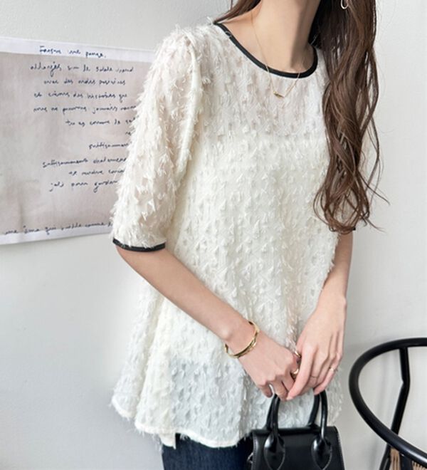 GeeRA（ジーラ）の「フェザーフレアーブラウス（ブラウス）」｜詳細画像