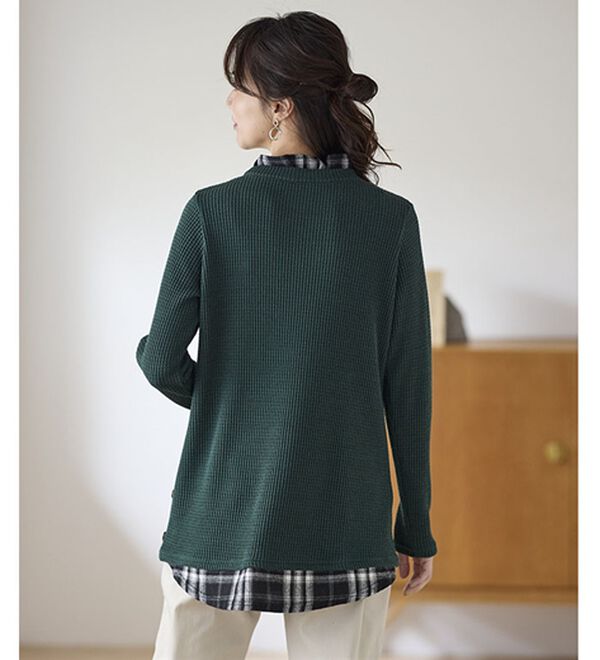 BELLUNA（ベルーナ）の「異素材重ね着風チュニック（チュニック）」｜詳細画像