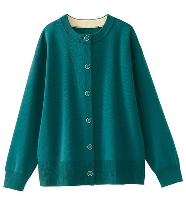 BELLUNA（ベルーナ）の「《快適Ｌａｂ．》洗える！軽い！配色使いニットカーディガン（ニットカーディガン）」｜詳細画像