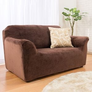 iellio（イエリオ）の「マイクロ素材のとろける上品のび～るソファカバー＜ソファーカバー・肘あり・肘なし・伸縮・１人掛け・２人掛け・３人掛け＞（ソファーカバー）」｜ブラウン