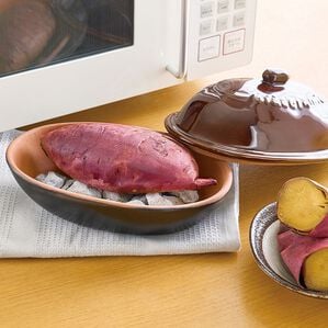 「電子レンジで陶製やきいも器（天然石付）（調理器具）」｜詳細画像