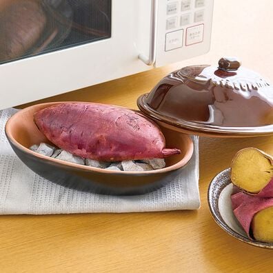 「電子レンジで陶製やきいも器（天然石付）（調理器具）」