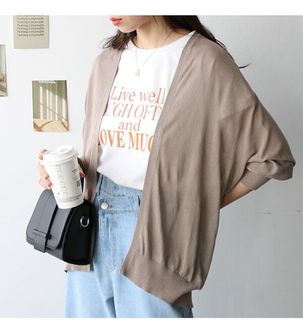 GeeRA（ジーラ）の「【冷房対策に】ひんやりUV対策！ドルマンカーディガン（ニットカーディガン）」｜詳細画像