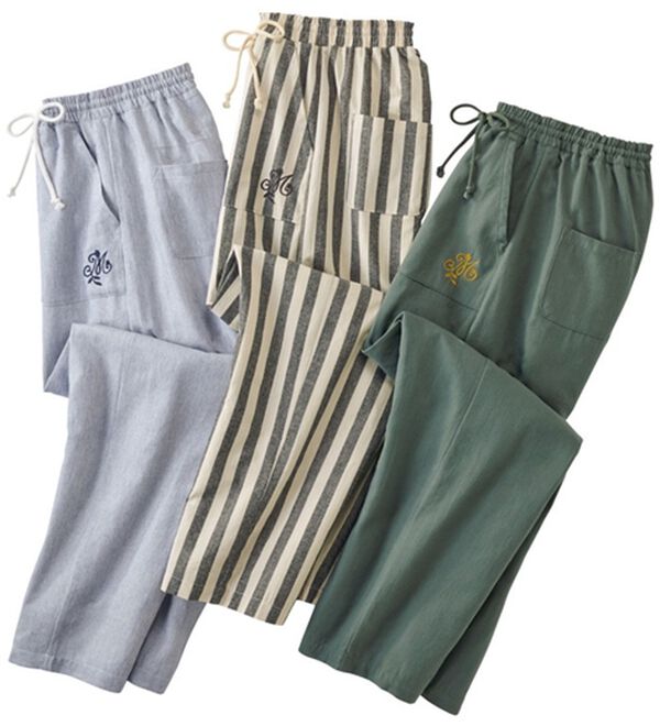 3本組】綿100％おしゃれなルームパンツ - ベルーナ【公式】 