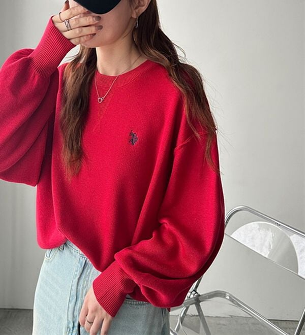 GeeRA（ジーラ）の「【U.S. POLO ASSN.】スウェットライクニット（ニット・セーター）」｜詳細画像