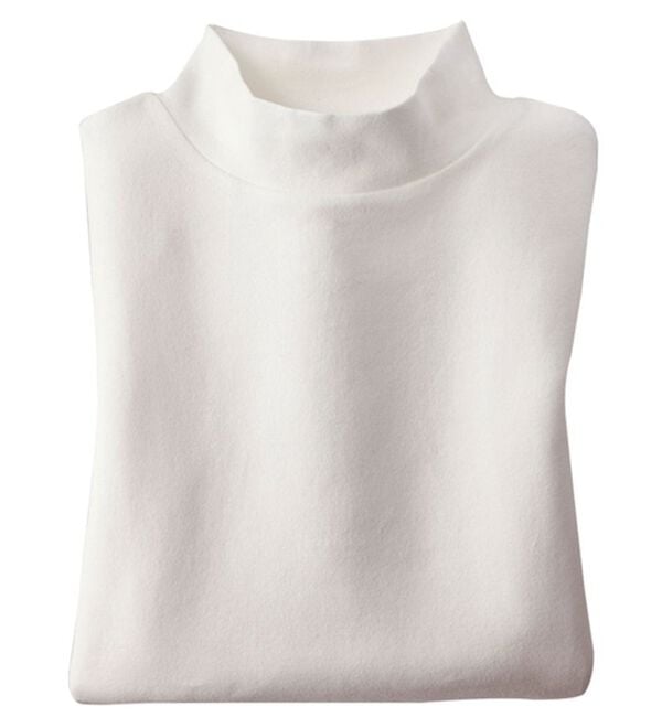 BELLUNA（ベルーナ）の「【選べる衿】肌に優しい綿１００％暖か発熱素材プルオーバー＜ベルホット　コットン＞（カットソー）」｜オフ白