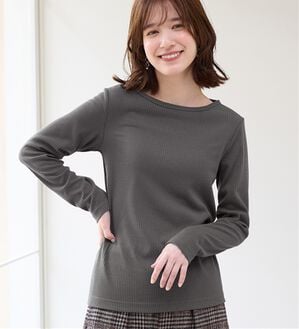 Viola e Viola（ヴィオラ エ ヴィオラ）の「【クルーネック】チクチクしにくい裏起毛プルオーバー（カットソー）」｜グレー