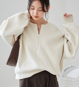 RANAN（ラナン）の「ハーフジップスウェットライクニット（ニット・セーター）」