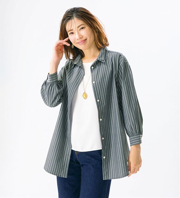 ルフラン（ルフラン）の「【３色組】アイロンいらずのダブル衿シャツ（シャツ）」｜詳細画像