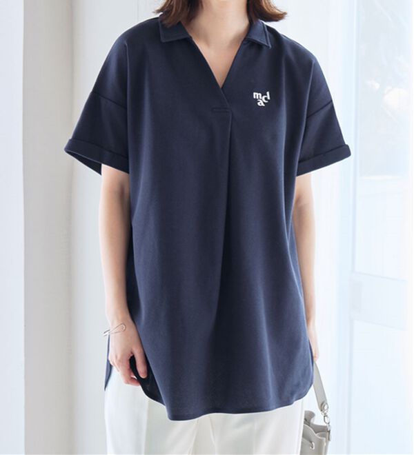 Viola e Viola（ヴィオラ エ ヴィオラ）の「【ｍａｒｉｅ　ｃｌａｉｒｅ　ＳＰＯＲＴ】スキッパーポロチュニック（チュニック）」｜詳細画像