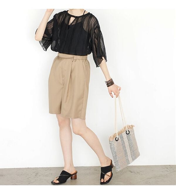 GeeRA（ジーラ）の「前後２ＷＡＹシアーＴシャツブラウス（ブラウス）」｜詳細画像