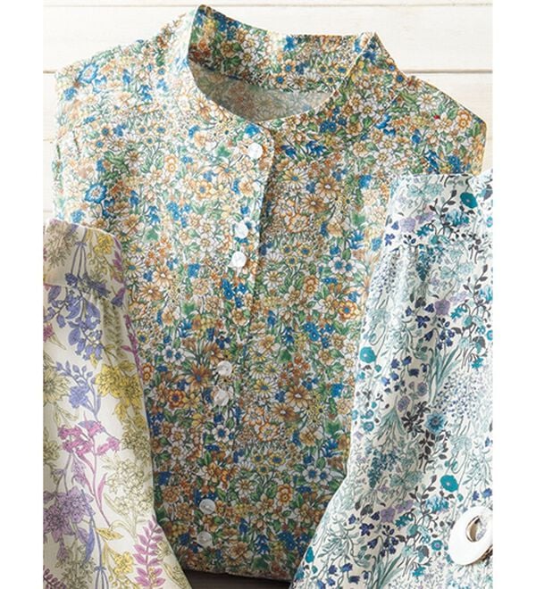 ルフラン（ルフラン）の「小花柄ハイネックブラウス（ブラウス）」｜グリーン系