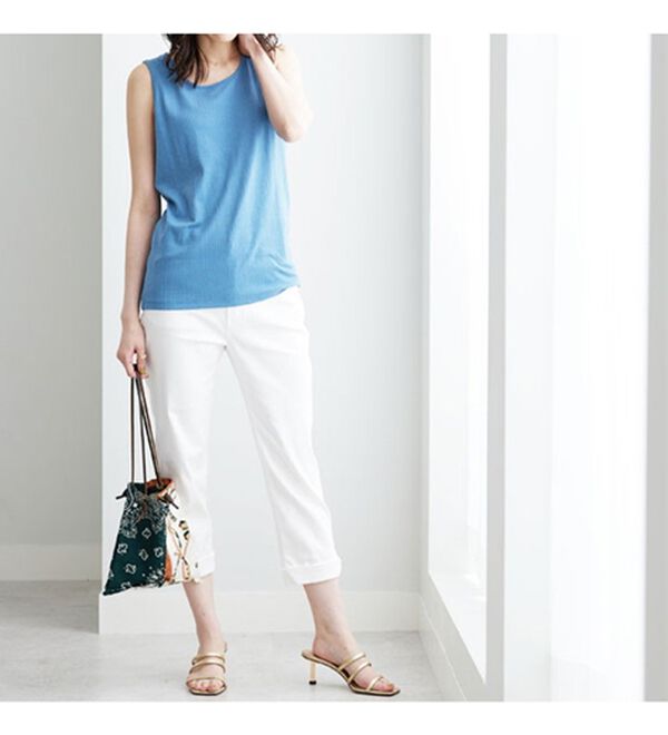 BELLUNA（ベルーナ）の「テレコ素材タンクトップ（タンクトップ・キャミソール）」｜詳細画像