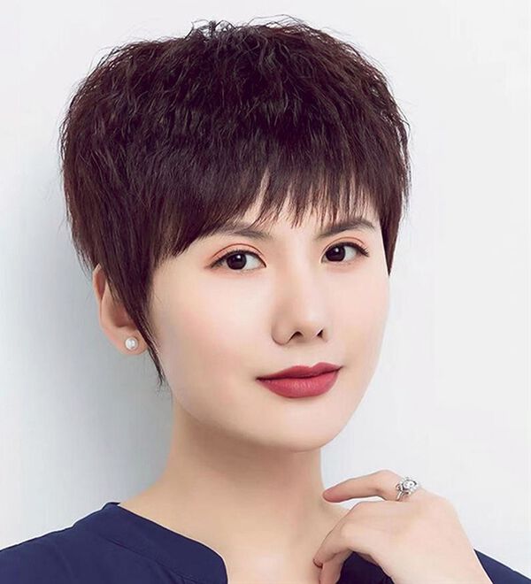 「人毛１００％ウェーブヘアつむじピース（ウィッグ・ヘアピース・エクステ）」｜詳細画像