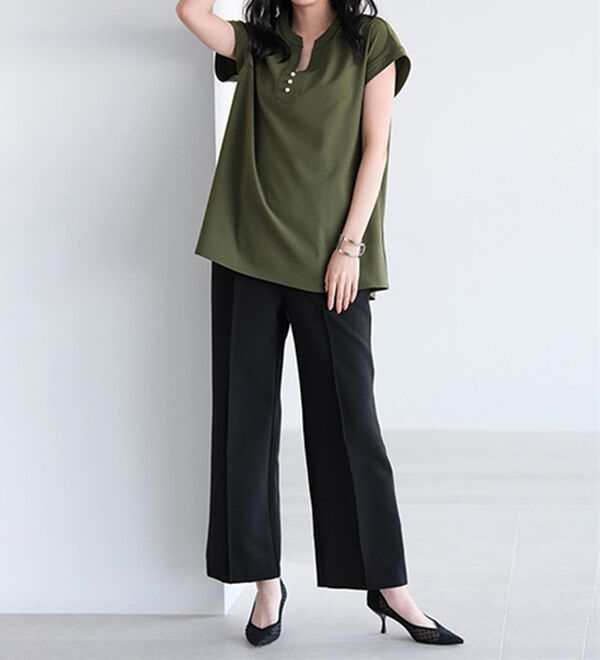 RANAN（ラナン）の「ひんやり！スキッパーブラウス（ブラウス）」｜詳細画像