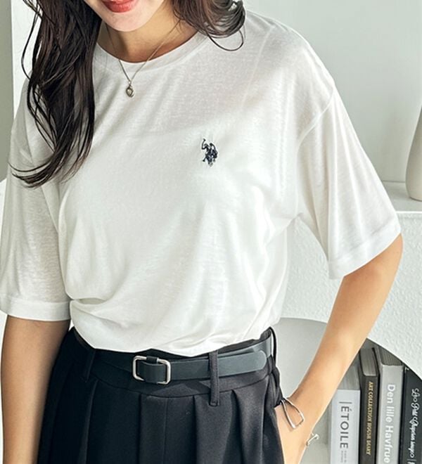 GeeRA（ジーラ）の「【Ｕ．Ｓ．　ＰＯＬＯ　ＡＳＳＮ．】スラブシアーTシャツ（Tシャツ）」｜詳細画像