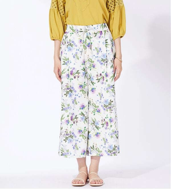 BELLUNA（ベルーナ）の「〈日比谷花壇〉ドロスト使いワイドパンツ（その他パンツ）」｜詳細画像