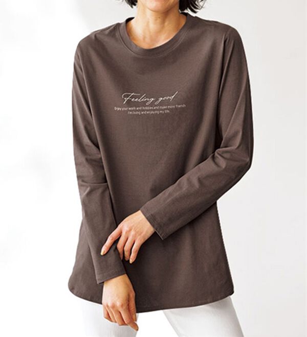 BELLUNA（ベルーナ）の「綿１００％ロゴデザインプルオーバー（カットソー）」｜詳細画像