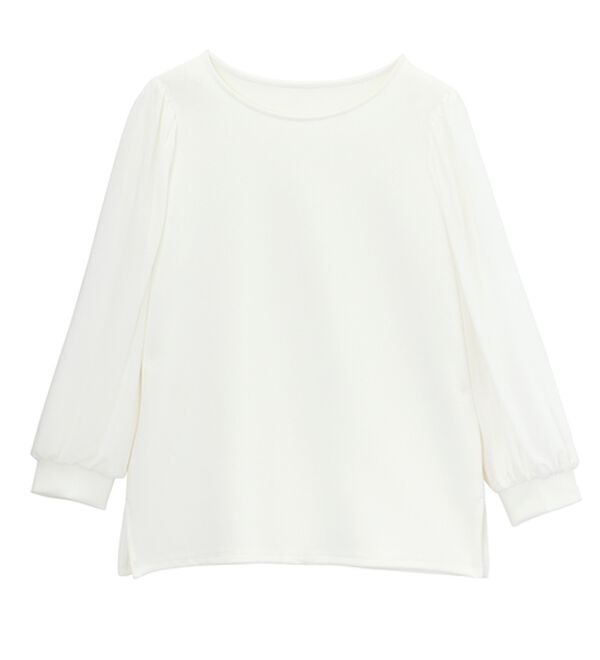 RANAN（ラナン）の「リップル素材ボリューム袖プルオーバー（カットソー）」｜詳細画像