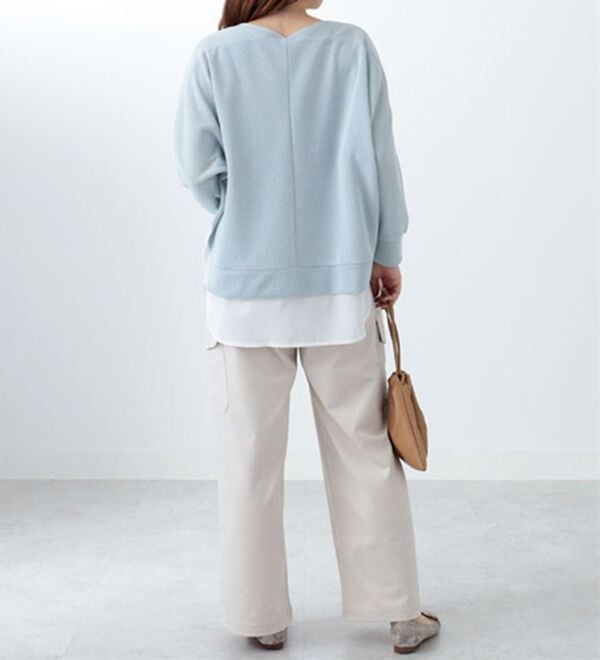 BELLUNA（ベルーナ）の「ラメ調レイヤード風プルオーバー（カットソー）」｜詳細画像