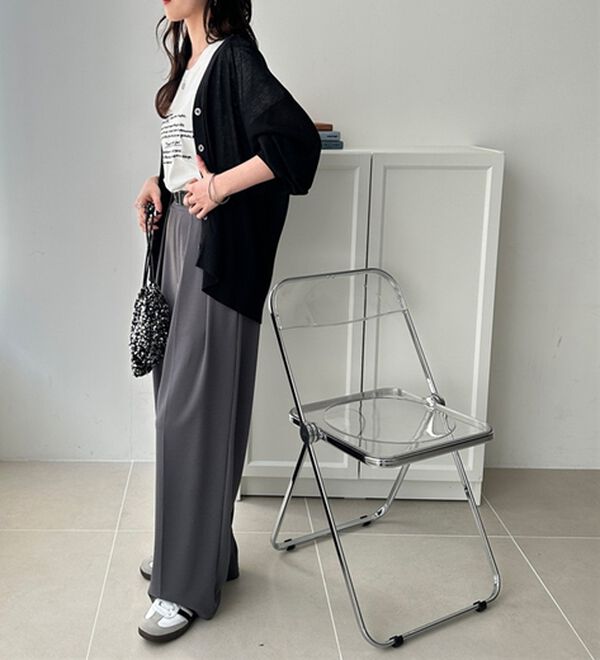 GeeRA（ジーラ）の「接触冷感！Ｖネックカーディガン（ニットカーディガン）」｜詳細画像