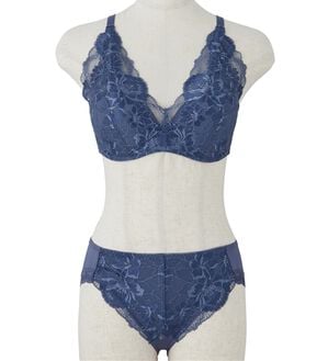 LAVIENNE（ラヴィエンヌ）の「すっぽりフルカップブラ＆ショーツ（ブラジャー＆ショーツセット）」｜ネイビー