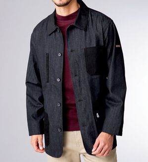 「＜ハッシュパピー＞こっそり多ポケットのデニム見えカバーオール（メンズコート）」｜詳細画像