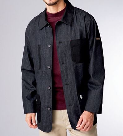 「＜ハッシュパピー＞こっそり多ポケットのデニム見えカバーオール（メンズコート）」