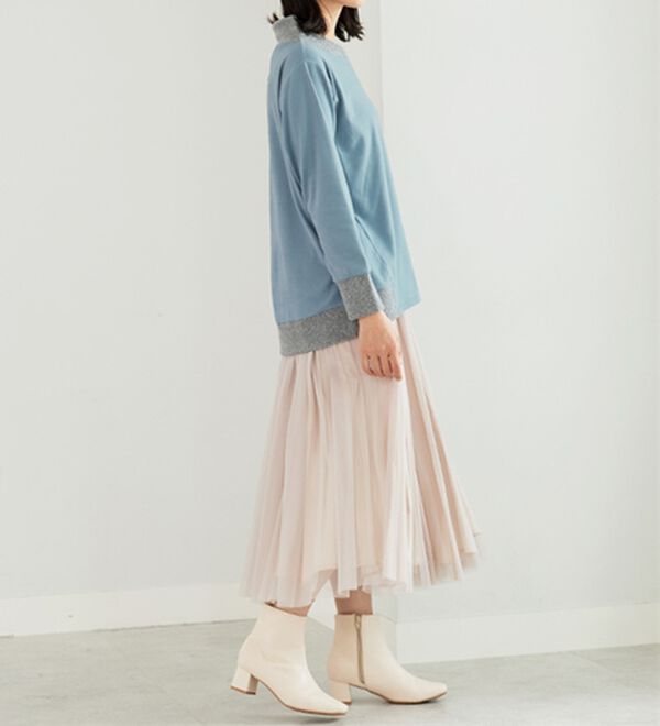 BELLUNA（ベルーナ）の「ワイドネックデザイン配色切替プルオーバー（カットソー）」｜詳細画像