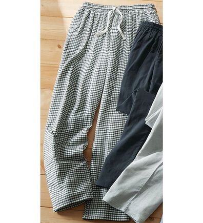 「のびやかガーゼパンツ（メンズルームウェア）」