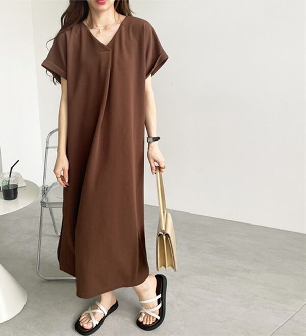 GeeRA（ジーラ）の「ひんやり快適！ジャカードスキッパーワンピ（カットソーワンピース）」｜詳細画像