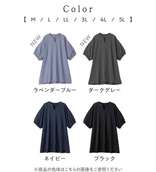 Viola e Viola（ヴィオラ エ ヴィオラ）の「【５つの機能付】スキッパーゆるドルマンチュニック（チュニック）」｜詳細画像