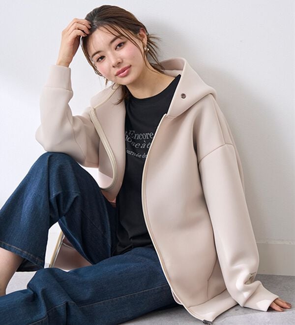 BELLUNA（ベルーナ）の「肩が疲れにくい！マシュマロ感覚ジップフーディー（ブルゾン）」｜詳細画像