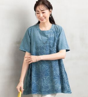 ルフラン（ルフラン）の「大花刺しゅうブラウス（チュニック）」｜詳細画像