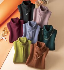 「ぬくもりのテンセル（ＴＭ）繊維×ウールプルオーバー（カットソー）」