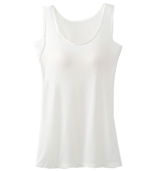 LAVIENNE（ラヴィエンヌ）の「接触冷感　なめらか素材背中フリーカップ付きインナー＜さらりラボ＞タンクトップ（ブラトップ・カップ付きインナー）」｜詳細画像