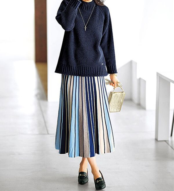 BELLUNA（ベルーナ）の「モール素材チャンキーニットプルオーバー（ニット・セーター）」｜詳細画像