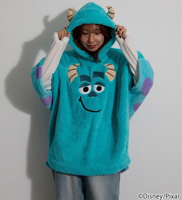 BELLUNA（ベルーナ）の「＜Ｄｉｓｎｅｙ＞【モンスターズ・インク（サリー）】両面ボアポンチョ（パジャマ・ルームウェア）」｜詳細画像