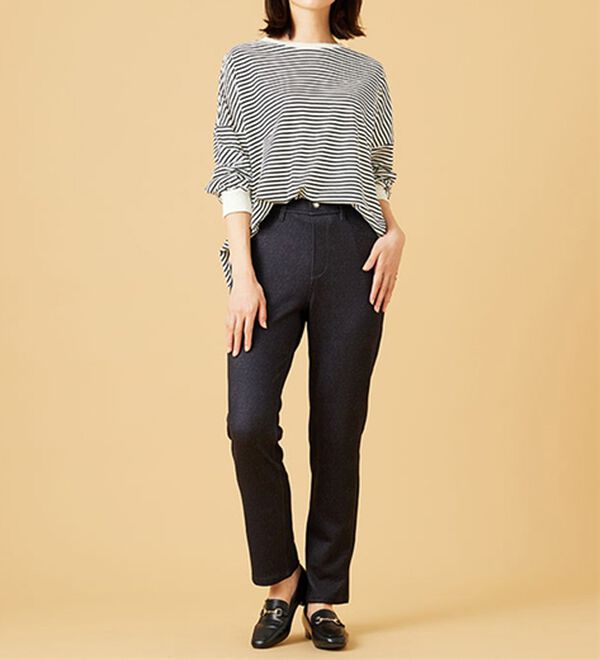 BELLUNA（ベルーナ）の「ゆったり体型カバー！ボーダープルオーバー（カットソー）」｜詳細画像