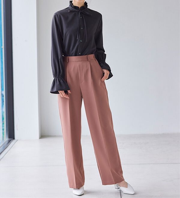 RANAN（ラナン）の「プチフリルリボン付きブラウス（ブラウス）」｜詳細画像