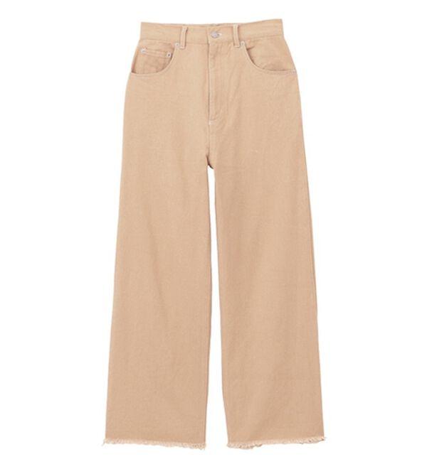 GeeRA（ジーラ）の「オリジナルパッチハイウエストデニム（ワイドパンツ・ガウチョ）」｜詳細画像